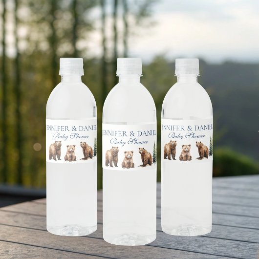 Winter Snow Beer Mountain Adventure Woodland Waterfles Etiket