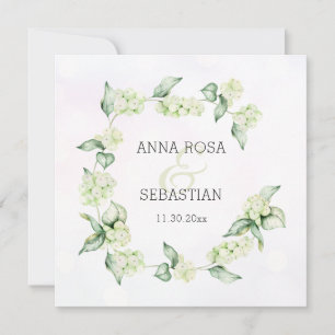 *~* Winter Snow Berry AR12 Boho RSVP QR Wedding Kaart