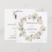 ** Winter Snow Berry AR12 QR RSVP Boho Wedding Kaart (Voorkant / Achterkant)