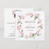 ** Winter Snow Berry Boho QR RSVP AR12 bruiloft Kaart (Voorkant / Achterkant)