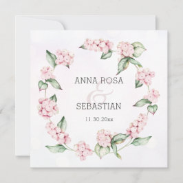 ** Winter Snow Berry Boho QR RSVP AR12 bruiloft Kaart