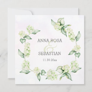 *~* Winter Snow Berry Boho RSVP QR12 Wedding Kaart