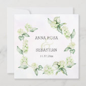 ** Winter Snow Berry Boho RSVP QR AR12 bruiloft Kaart (Voorkant)