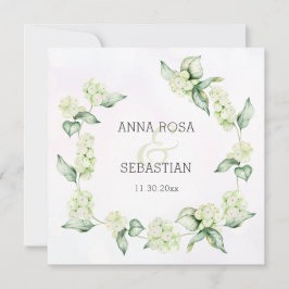 ** Winter Snow Berry Boho RSVP QR AR12 bruiloft Kaart