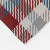 Winter Snow Berry Tweed Patterned Pset Monogram Fleece Deken (Hoek)