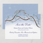 Winter Snow Boomtakken Save the Date Kaart (Voorkant / Achterkant)