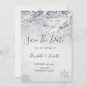 Winter Snow Branches Bewaar de datum Save The Date (Voorkant)
