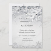 Winter Snow Branches Huwelijk Kaart (Voorkant)
