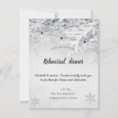 Winter Snow Branches Wedding repetitie diner Kaart (Voorkant)