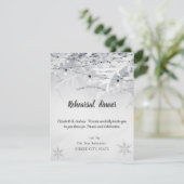 Winter Snow Branches Wedding repetitie diner Kaart (Staand voorkant)