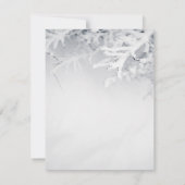 Winter Snow Branches Wedding repetitie diner Kaart (Achterkant)