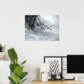 Winter Snow Bunny Art Poster (Thuiskantoor)