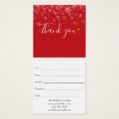 Winter Snow Business Gift Certificate Hartelijk da Vierkante Visitekaartjes (Voorkant /achterkant)