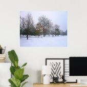 Winter Snow, Bute Park, Cardiff, Wales Poster (Thuiskantoor)