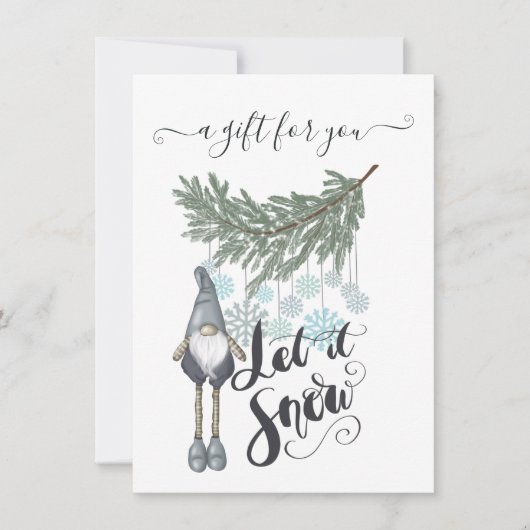 Winter Snow Cadeaubon (Voorkant)