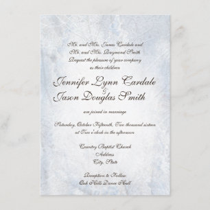 Winter Snow Camo Elegant Wedding Invitations Kaart