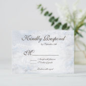 Winter Snow Camo Elegant Wedding RSVP-kaarten RSVP Kaartje (Staand voorkant)