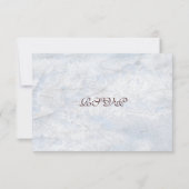 Winter Snow Camo Elegant Wedding RSVP-kaarten RSVP Kaartje (Achterkant)