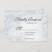 Winter Snow Camo Elegant Wedding RSVP-kaarten RSVP Kaartje (Voorkant / Achterkant)
