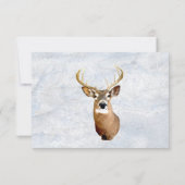 Winter Snow Camo Hunting Deer Wedding RSVP-kaarten RSVP Kaartje (Achterkant)