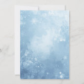 Winter Snow Christmas Party Invitation Kaart (Achterkant)