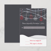 Winter Snow Christmas Wedding RSVP Kaart (Voorkant / Achterkant)