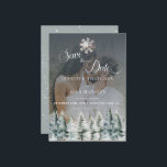 Winter Snow Christmas Wedding Save the Date Kaart<br><div class="desc">Elegante wintersneeuw | Uitnodigingen voor de kerstbruiloft.</div>