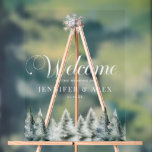Winter Snow Christmas Wedding Welkomstbord Poster<br><div class="desc">Winter Snow Christmas Wedding Welcome Sign Poster .</div>