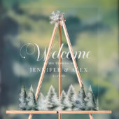 Winter Snow Christmas Wedding Welkomstbord Poster (Neutraal)