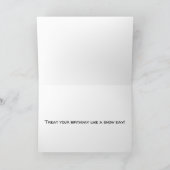 Winter Snow Day Birthday  Kaart (Binnen)