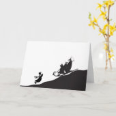 Winter Snow Day Birthday  Kaart (Gele Bloem)