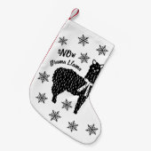 Winter Snow Drama Llama Kleine Kerstsok (Voorkant (Hangend))