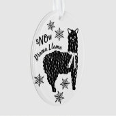 Winter Snow Drama Llama Ornament (voorkant)