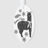 Winter Snow Drama Llama Ornament (voorkant)