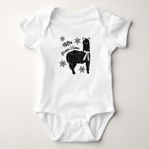 Winter Snow Drama Llama Romper