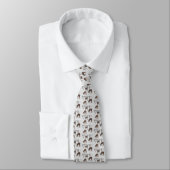 Winter Snow en Deer Necktie Stropdas (Gebonden)
