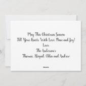 Winter Snow Evergreen Tree Merry-kerstkaart Feestdagenkaart (Achterkant)