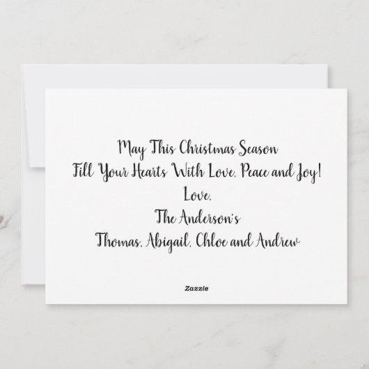 Winter Snow Evergreen Tree Merry-kerstkaart Feestdagenkaart (Achterkant)