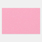 Winter Snow Flakes on Pink, Blue and Brown Inpakpapier Vel (Voorkant)