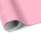 Winter Snow Flakes on Pink Cadeaupapier (Rol Hoek)