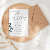 Winter Snow Floral Wedding Kaart