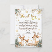 Winter Snow Forest Baby shower Bedankkaart (Voorkant)