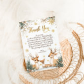Winter Snow Forest Baby shower Bedankkaart
