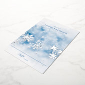 Winter Snow Forest Folie Trouwtafel Place Card Folie Uitnodiging (Gedraaid)