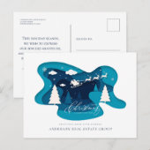 Winter Snow Forest Kerstvakantie Groeten Briefkaart (Voorkant / Achterkant)