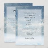 Winter Snow Forest QR Code Trouwen Kaart (Voorkant / Achterkant)