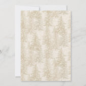 Winter Snow Forest Wedding Invitation Kaart (Achterkant)