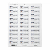 Winter Snow Fox Holiday Adres Etiket (Full Sheet)