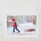 Winter Snow Frame Foto Vakantiewenskaart Feestdagenkaart (Voorkant / Achterkant)