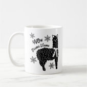 Winter Snow Funny Drama Llama Koffiemok (Links)